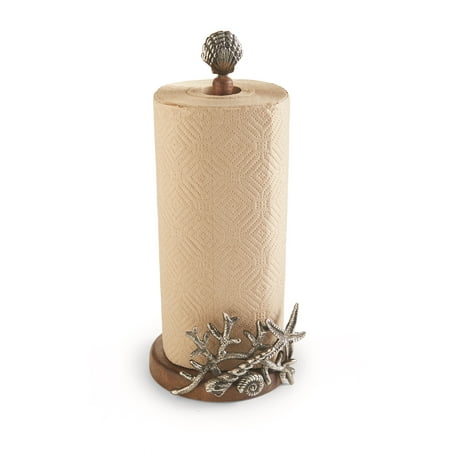 UPC 718540311127 Coral Starfish and Seashells Coastal Paper Towel Holder Metal and Mango Wood upcitemdb