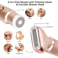 thumbnail image 3 of Maquinilla de afeitar eléctrica para mujer, sin dolor 2 en 1, afeitadora para mujer y recortadora de pelo para cara, ceja, bigote, barba, brazo, pierna, axila, Bikini, Cor Adepaton CZMR-HY192, 3 of 7