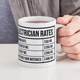 thumbnail image 6 of CafePress - Electrician Rates - 11 oz Ceramic Mug - Novelty Coffee Tea Cup, 6 of 6