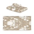 thumbnail image 2 of Three-Piece Towel Set Face Towel Towel Set Hand Towel Bath Towel Cotton Bath Towels Bath Towel Sets Hand Bath Towels Blooming Brown Flower, 2 of 8