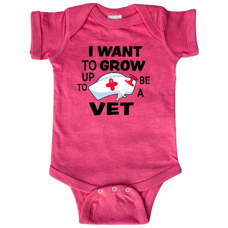 

Inktastic I Want To Grow up To Be a Vet Gift Baby Boy or Baby Girl Bodysuit