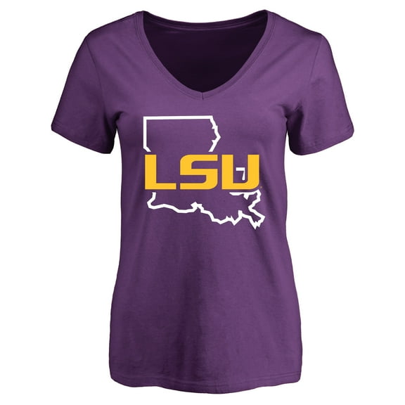 Women's Purple LSU Tigers Tradition State T-Shirt