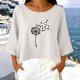 thumbnail image 4 of Neewe Womens Cotton Linen Tops Half Sleeve T Shirts Dressy Casual Round Neck Summer Clothes Outfits Blouses Loose Fit, 4 of 6