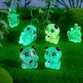 thumbnail image 2 of 8/24/48 piezas de adorables y luminosos pandas 3D de resina que brillan en la oscuridad, pequeñas figuras de pandas en micropaisajes para decorar el hogar, 2 of 5