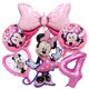 thumbnail image 3 of 1 juego de globos de aluminio de Minnie Mouse rosa de Disney, decoración para fiesta de cumpleaños de niña, suministros para baby shower, juguetes para niños, globos, 3 of 5