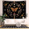 thumbnail image 4 of Orange Butterfly Moon Flower Tapestry Botanical Floral Plant Boho Tapestry for Bedroom Aesthetic Vintage Tapestries Wall Hanging for Living Room Dorm, 4 of 5