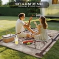 thumbnail image 4 of Texas Star Retro Outdoor Rug for Patio/Deck/Porch, Non-Slip Large Area Rug 4 x 6 Ft, Brown Beige Wooden Berry Vintage Indoor Outdoor Rugs Washable Area Rugs, Reversible Camping Rug Carpet Runner, 4 of 8