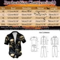 thumbnail image 3 of Halloween Button Up Shirt Men Skull Print Turndown Collar Short Sleeve Regular Fit Mens Shirts Casual, 3 of 5