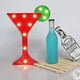 thumbnail image 1 of LED wall decoration in the shape of a cocktail for a bar. bar. bar. bar. pub, 1 of 5