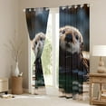 thumbnail image 3 of jejeloiu Ocean Sea Otter Blackout Curtains Set of 2 (52x84 Each),Cute Cartoon Animal Window Curtains,Kawaii Sealife Curtains and Drapes For Boys Kids,Ultra Soft Home Decor, 3 of 6