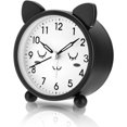 thumbnail image 1 of Reloj despertador analógico de cabecera con retroiluminación tímida, esfera anti-tick, funciona con pilas para dormitorios pesados, oficina, cocina, negro Sincero Electrónica, 1 of 5