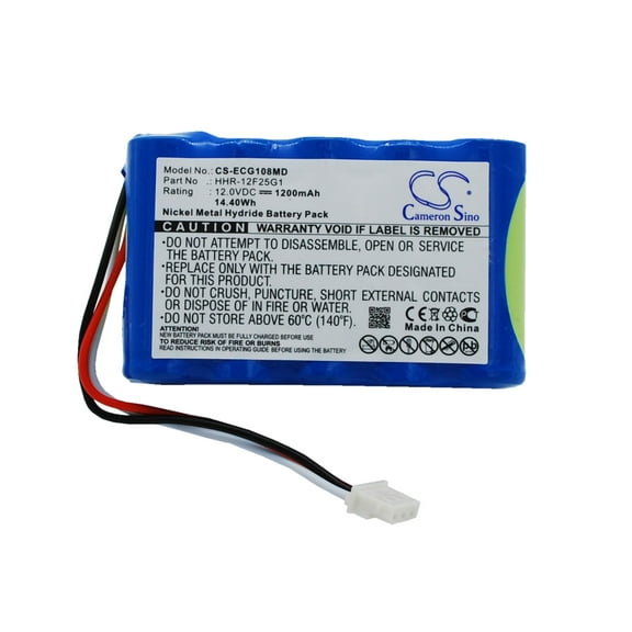Battery for Kenz Cardico ECG-108 ECG-110 HHR-12F25G1 CS-ECG108MD 12.0v 1200mAh