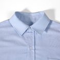 thumbnail image 5 of Iugvhana Men's Oversized Long Sleeve Cargo Shirts Loose Casual Solid Button Down Lapel Shirt Tops with Chest Pocket Light Blue XXXL, 5 of 9