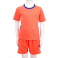 thumbnail image 3 of Xnihocha Kids Boys Girls 2 Piece Tracksuit Football Soccer Uniform Soccer Jersey T-shirts with Sports Orange 3XS, 3 of 7