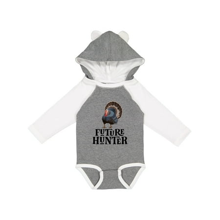 

Inktastic Turkey Hunting Future Hunter Gift Baby Boy Long Sleeve Bodysuit