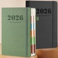 thumbnail image 5 of NIRMIRO 2026 Daily & Monthly Planner, 8.4"x5.7" Leather Cover Planner with 12 Tabs, Pen Holder & Inner Pocket, Jan 2026 - Dec 2026 for Goal Tracking & Scheduling, 5 of 8