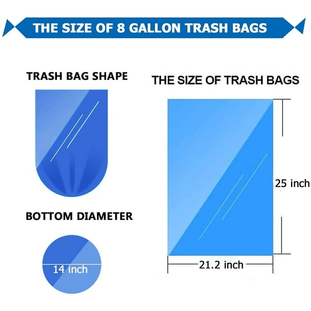 2.6 Gallon Small Garbage Bags,Trash Bag Bin Liners, 15-Liters Bin Bags  Wastebasket Bags for home off…See more 2.6 Gallon Small Garbage Bags,Trash  Bag