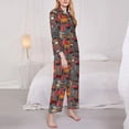 thumbnail image 3 of Balery BBQ Icons Conjunto de Pijama con Estampado para Mujer, Conjunto de Dos Piezas con Manga Larga, Ropa de Dormir Suave con Bolsillos, Pijamas Cómodos-Small, 3 of 7