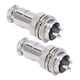 thumbnail image 4 of Conector de enchufe de aviación, 2 uds., conector de enchufe de aviación, carcasa de aleación de Zinc, conectores chapados en plata y cobre(3), 4 of 8