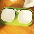 thumbnail image 3 of SNNROO Pet Food Bowls,Cat Food Bowls,Separate Double Bowls for Eating and Drinking, Cat Bowls Pet Supplies, Tree Bud Shape Anti-Leakage Guardrail Cat Bowl(Green Base+White Bowl), 3 of 6