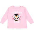 thumbnail image 3 of Inktastic I Love My Oma with Cute Penguin and Hearts Girls Long Sleeve Toddler T-Shirt, 3 of 5