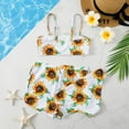 thumbnail image 6 of Zwiiyzr 3 Pcs Big Girls Floral Tropical Bikini Swimsuits Set with Shorts Bathing Suits Summer Kids Swimwear 8-14 Years White, 6 of 8