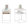 thumbnail image 4 of Furinno Moretti Modern Lifestyle Stackable Shelf, 2-Tier, Solid White/White, Set of 2, 4 of 7