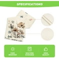 thumbnail image 5 of Brown Floral Leaves Spring Table Runner, Seasonal Summer Tablecloth Kitchen Dining Table Decoration for Home Party Decor, 5 of 7