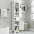 CLEARANCE! Tall Bathroom Freestanding Storage with Drawer, MDF Board