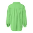 thumbnail image 6 of Towmus Casual Quilted Jackets for Women Button Down Collared Long Sleeve Shirts Frayed Hem Fall Jackets with Pockets, 6 of 6