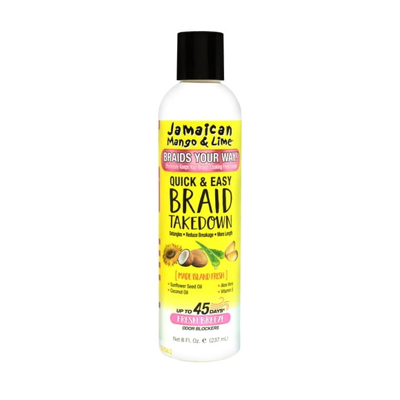 Mango jamaicano y lima 8 OZ JML DESMONTAJE DE TRENZA RÁPIDO Y FÁCIL