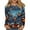 Blue, variant on Enjoytime Womens Tops Printed Round Neck Long Sleeve Shirt Halloween Gothic Vintage Blouse Plus Size Winter Clothes for Women Blue XXXXXL