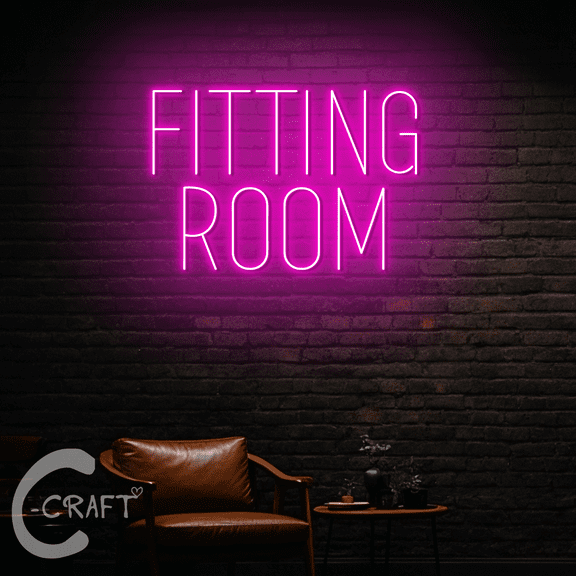 C-CRAFT Fitting Room Neon Led Light Sign 18 inch for Clothing Shop Wall Decor