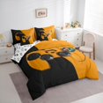 thumbnail image 3 of Homewish Gamepad Gaming 7-Piece Bedding Comforter Set,Modern Video Game King Bedding Sets,Orange Black Bed Sheets For Kids,Luxury Bedroom Decor Reversible, 3 of 8