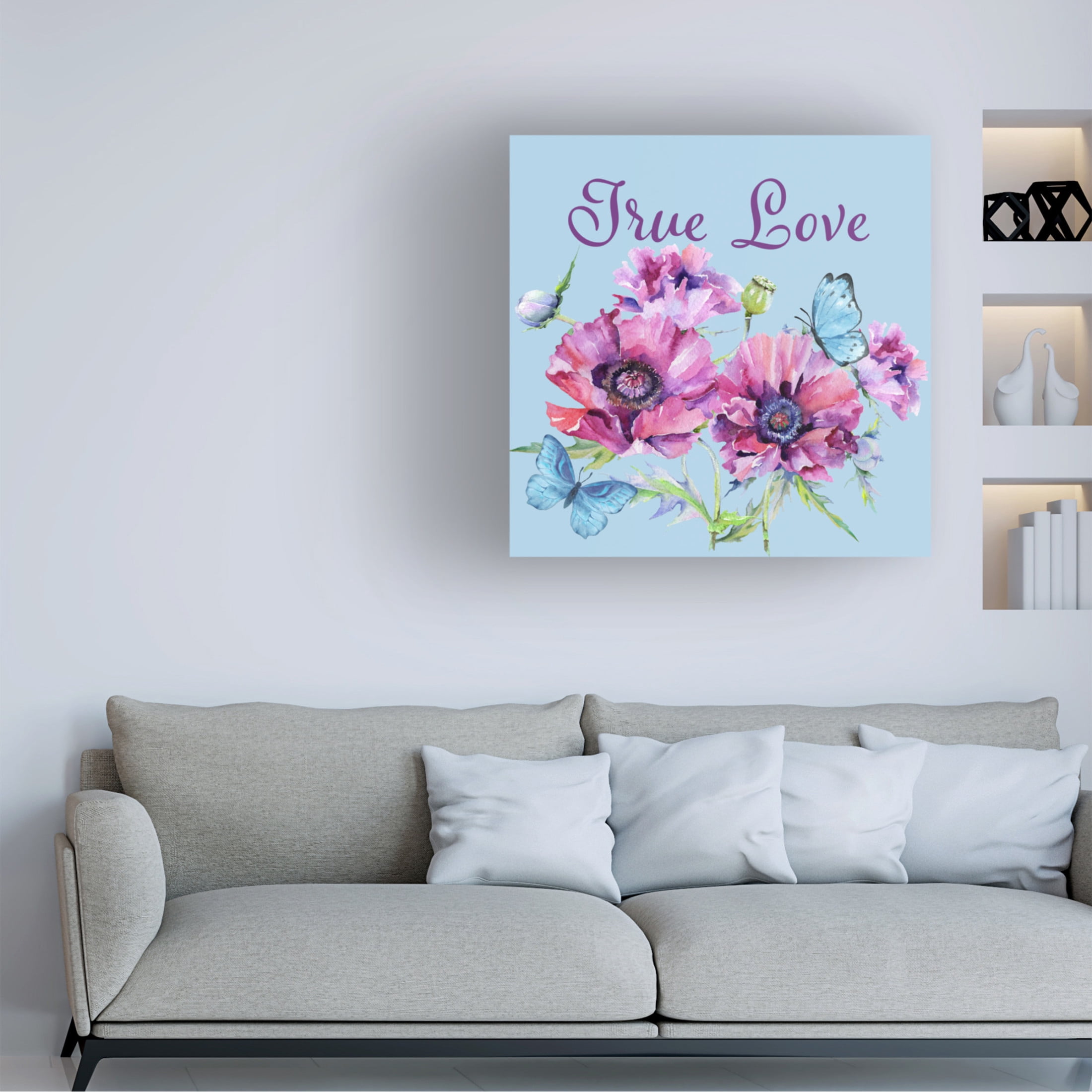 Canvas Wall Art - Jean Plout 'True Love' Wall Art for Living Room, Bedroom, or Office Décor by Trademark Fine Art - 24 x 24 Inches