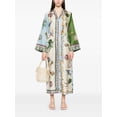 thumbnail image 4 of Women Printed Shirt Dress Long Sleeve Loose Fit Button Down Vacation Casual Midi Dress, 4 of 7
