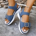 thumbnail image 6 of Busydd Women's Sandals Comfortable Open Toe Soft Sole Summer Sandals Trendy Hook-and-Loop Strap Shoes for Women 40, 6 of 9
