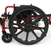 Circle Specialty Ziggo Pro 14 Reclining Manual Wheelchair for Kids, Young Adults. Foldable Design Makes it Easy to Carry and Store. Eye-catching Colored Steel Frame with Straps & Desk Length Armrest