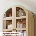 thumbnail image 6 of 71" Tall Arched Bookcase Cabinet, Wood Arched Bookshelf with Doors & Drawers, Large Arch Display Bookcase Cabinet with Storage, Farmhouse Storage Cabinet for Office Living Room, 6 of 9