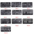 thumbnail image 2 of Rectangle Nail Stamping Plates Template Beautiful Design Manicure Nail Art Stamp Image Plate Set, 2 of 9