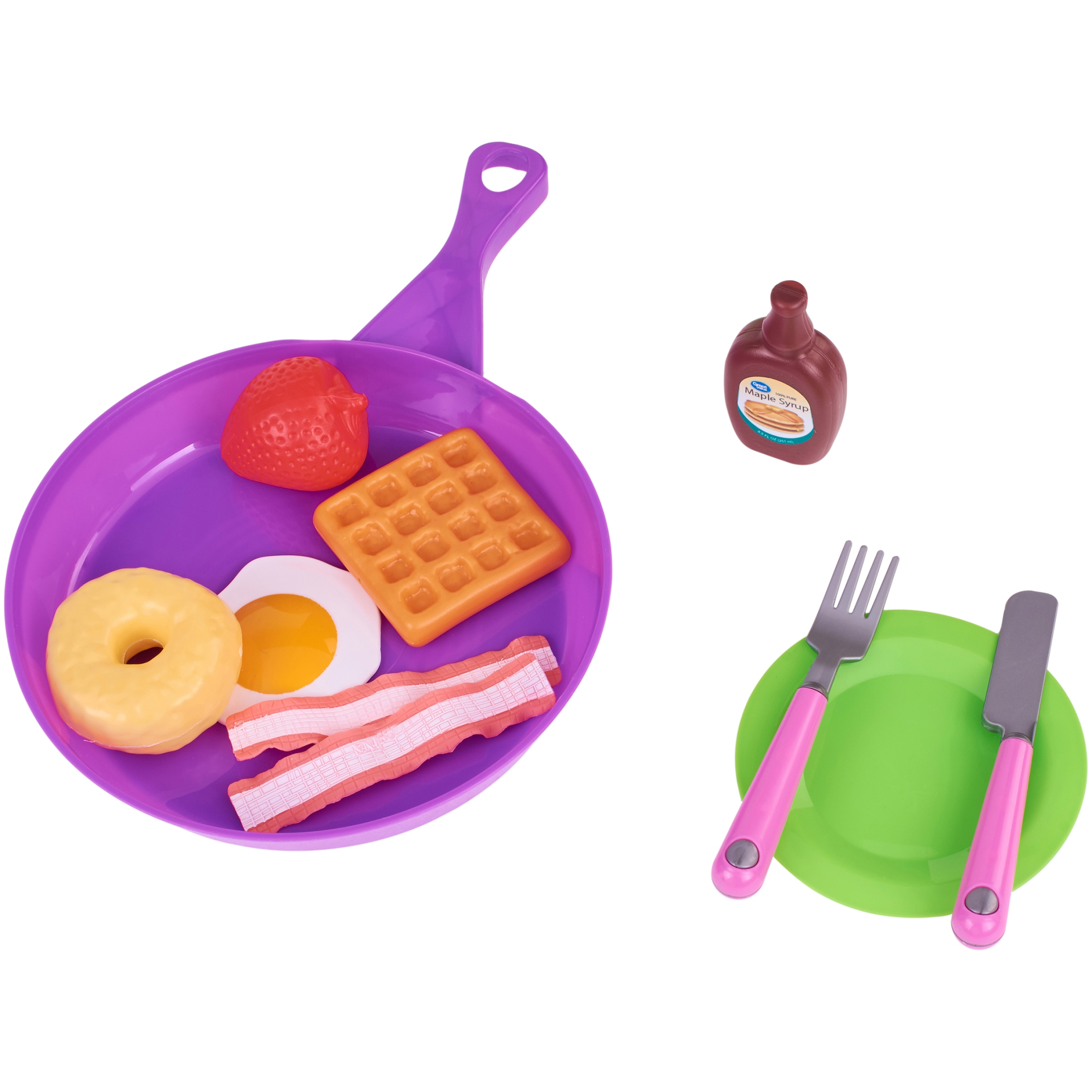 Spark. Create. Imagine. Cooking Pan with Breakfast Waffle Play Food Toy Set, 11 Pieces Walmart