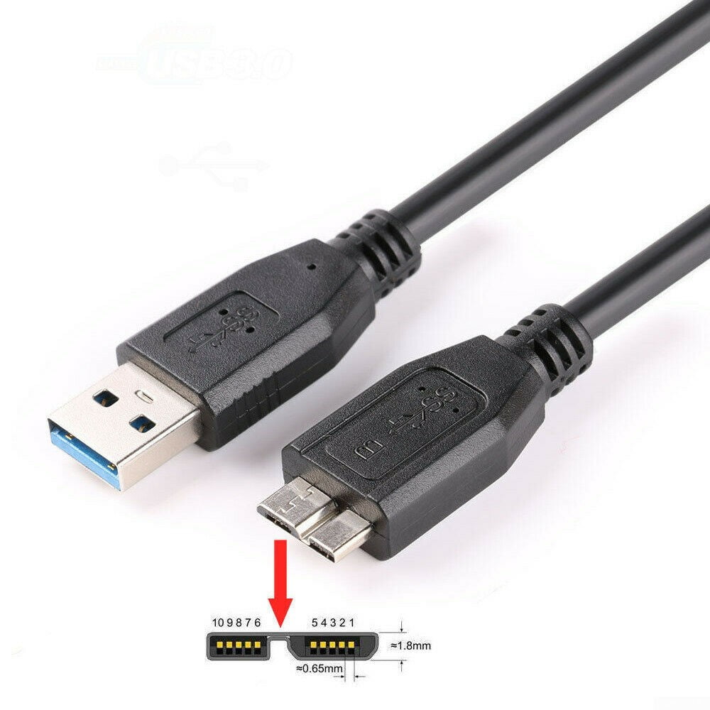 2 Pack Replacement USB 3.0 Cable for External Portable Hard Drive HDD 