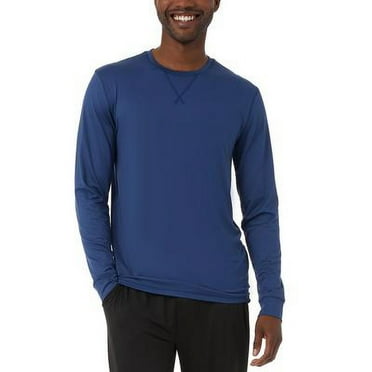 32 Degrees Men's Crewneck Long-Sleeve Pajama Shirt Space Size Medium