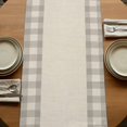 thumbnail image 5 of Retro Grey Table Runner, Farmhouse Buffalo Plaid Vintage Beige Washable Cotton Linen Table Runners 72 Inches Long, Dresser Scarf Runner for Dining Tables/TV Stands/Coffee/Cabinets 18''x72'', 5 of 9