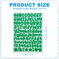 thumbnail image 2 of Uxcell 20 Sheets Letter Stickers 1/2 inch Small Vinyl Letter Number Stickers for Scrapbooking Bottle Classroom Decor Dark Green, 2 of 6