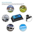 thumbnail image 2 of Contrôleur de Charge Solaire 10A 12V 24V Régulateur de Panneau Solaire pour Entrée PV Max 50V, Sûr à Utiliser, 2 of 6