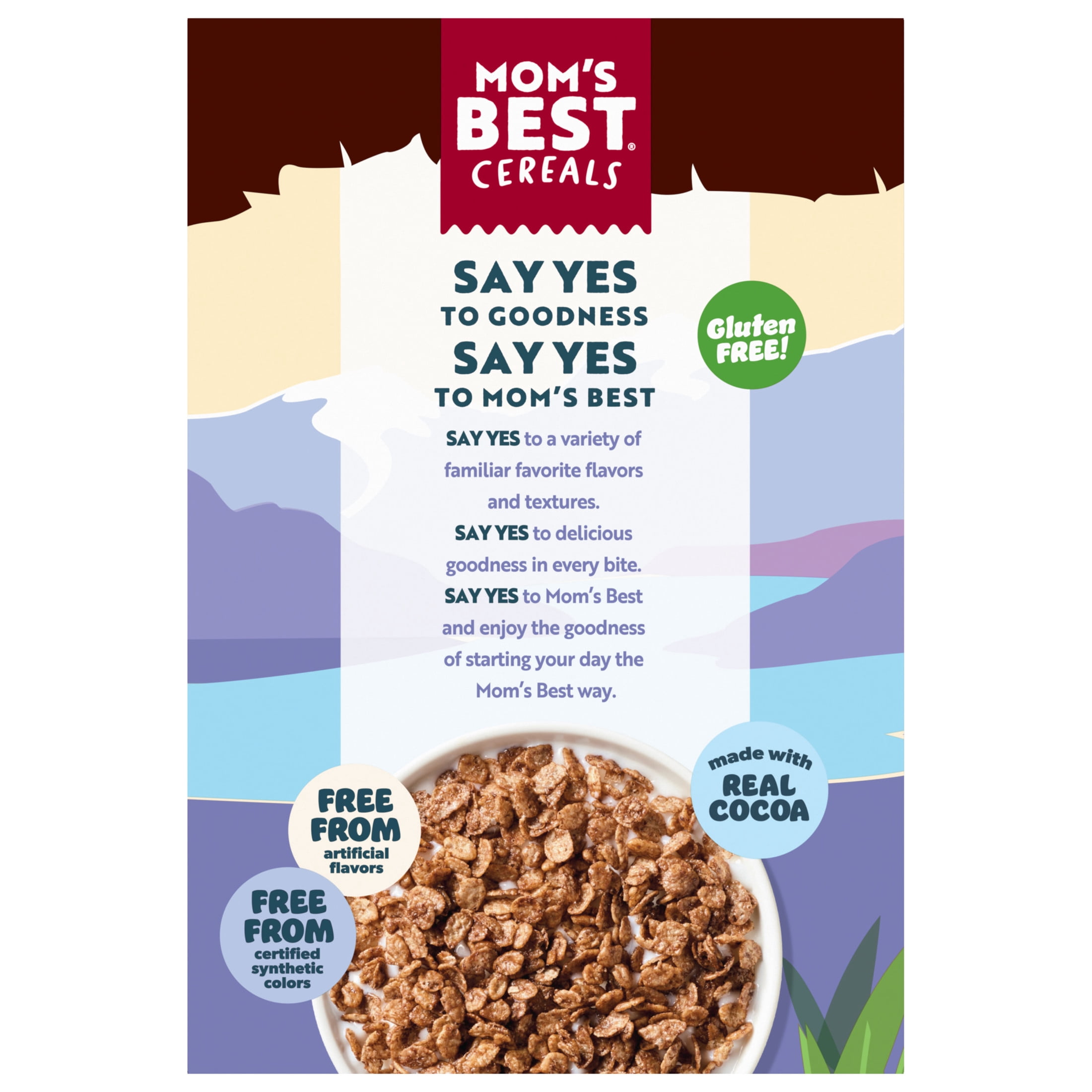 Mom's Best Crispy Cocoa Rice Cereal, Gluten Free, Crunchy Chocolate Breakfast Cereal,  17.5 oz Box
