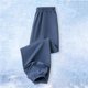 thumbnail image 4 of Pantalones largos para niños, de color liso, con cintura elástica, de talla media, transpirables, de verano, de poliéster., 4 of 7