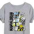 thumbnail image 3 of Star Wars - The Mandalorian Mando Helmet Grid  - Womens Oversized Graphic T-Shirt, 3 of 5
