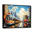 thumbnail image 2 of Designart "Pop Art of Cleveland City" Cityscapes Floater Framed Wall Art Print, 2 of 7